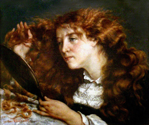 Jo Hiffernan is the woman in Courbet's 'La belle Irlandaise' (Portrait of Jo), 1866. Could she be the model for the artist's notorious nude in 'The Origin of the World'? Image courtesy of Wikimedia Commons.