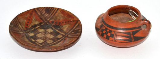 Hopi, Navajo pottery. Roland Auction image.