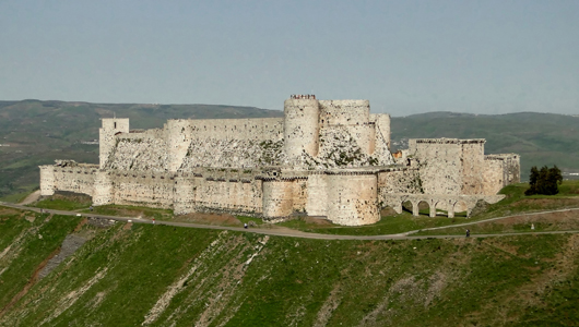 Crac des Chevaliers is a Crusader castle in western Syria and one of the most important preserved medieval castles in the world. Image by Bernard Gagnon. This file is licensed under the Creative Commons Attribution-Share Alike 3.0 Unported, 2.5 Generic, 2.0 Generic and 1.0 Generic license. 