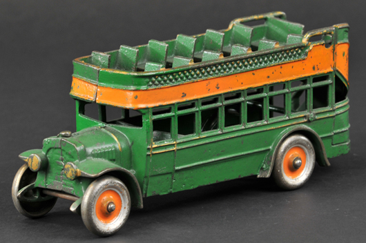 Kenton, Arcade and Hubley buses will be ready to rumble off to new customer drop-off locations. Bertoia Auctions image.