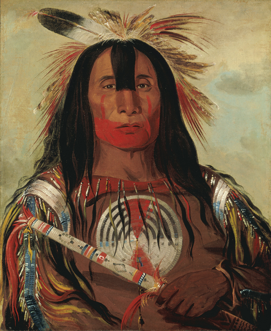 'Stu-mick-o-s˙cks, Buffalo Bulls Back Fat, Head Chief, Blood Tribe Blackfoot/Kainai,' by George Catlin, 1832. Copyright: Smithsonian American Art Museum.