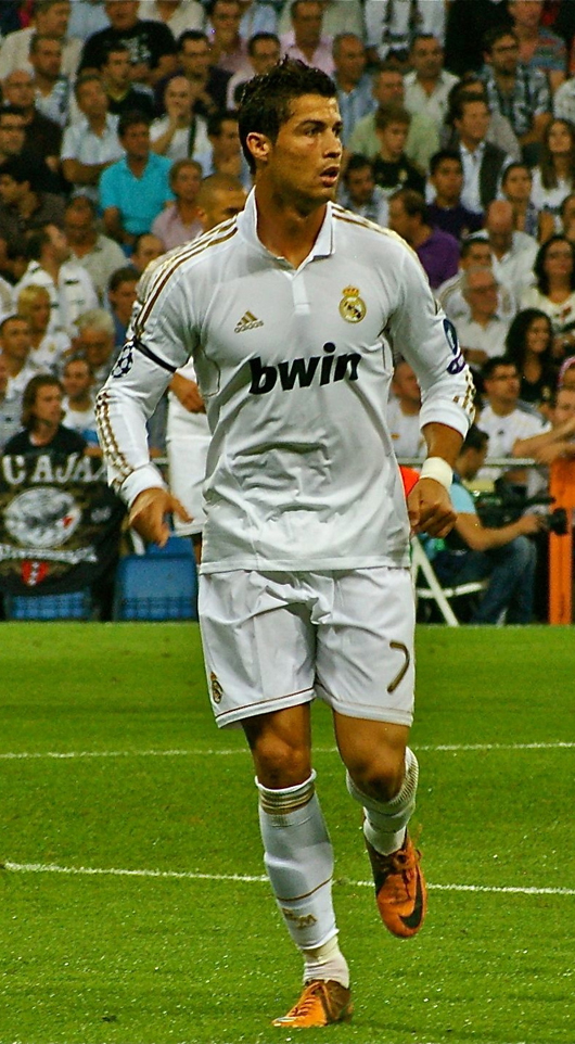 Real Madrid football star Cristiano Ronaldo. Image by Addesolen. This file is made available under the Creative Commons CC0 1.0 Universal Public Domain Dedication.