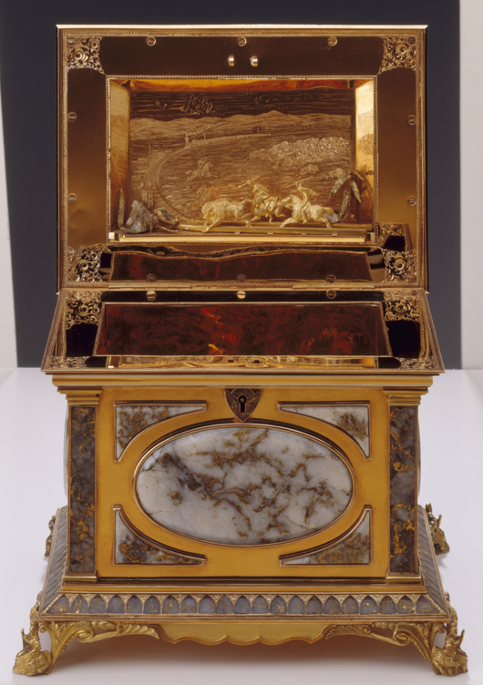 Oakland Police returned the Gold Rush-era jewelry box to the museum Tuesday. Image courtesy Oakland Museum of California.