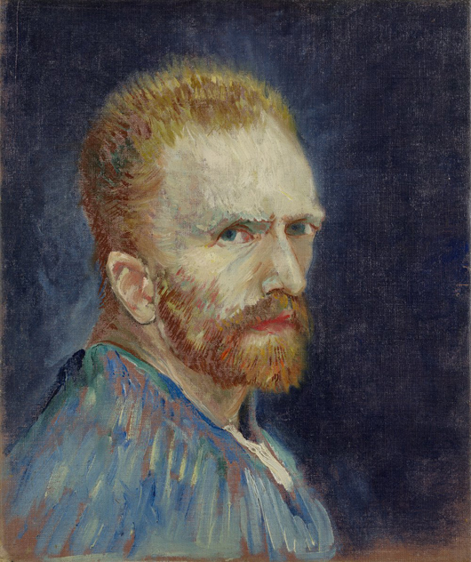 Vincent van Gogh (1853–1890), ‘Self-Portrait,’ c. 1887, oil on canvas, 15 5/8 x 13 1/4 inches. Collection of Wadsworth Atheneum Museum of Art, Hartford, Conn. Gift of Philip L. Goodwin in memory of his mother, Josephine S. Goodwin, 1954.189.