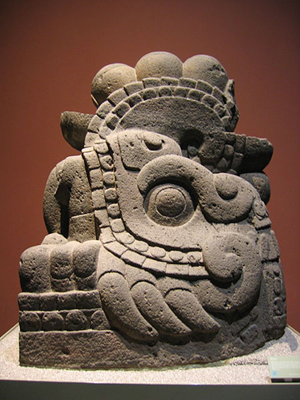Artifacts from the many cultures that form Mexico's long heritage are on view at the Museo Nacional de Antropología in Mexico City. The museum's collection includes this sculpture depicting an Aztec serpent known as Xiuhcoatl. Photo by Rosemania, licensed under the Creative Commons Attribution 2.0 Generic license.