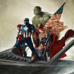 Gabriele Dell’otto, ‘Avengers.’ Original variant cover art for ‘The Avengers’ #25, published in April 2012. Mixed technique on thin cardboard, cm 35x50, signed. Estimate: 8,500-16,000 euros. Little Nemo image.