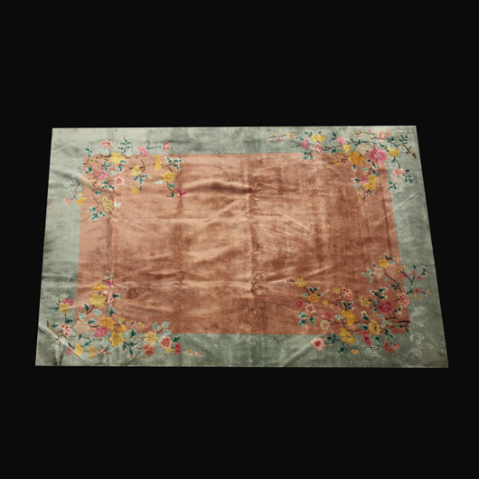 Chinese Art Deco carpet. Estimate: $800-$1,200. Michaan’s Auction image.