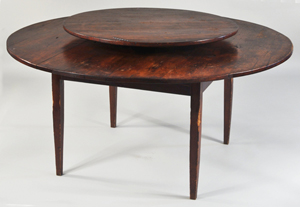 American lazy Susan table. Woodbury Auction image.