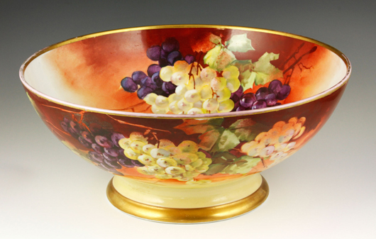 T&V French Limoges punch bowl. Kaminski Auctions image.
