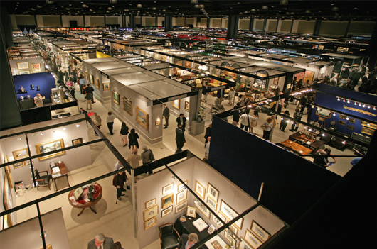 A bird's-eye view of the Palm Beach Jewelry, Art and Antiques Show. Palm Beach Show Group image.