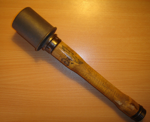 German Model 24 stick grenade. Image by Quickload at en.wikipedia.