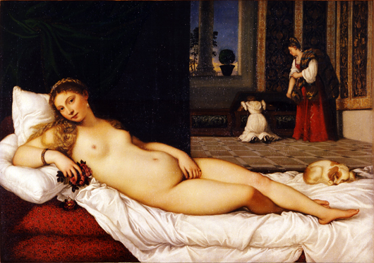 Titian's 'Venus of Urbano,' 1538, oil on canvas. Image courtesy of Wikimedia Commons.