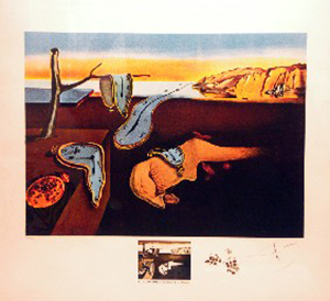 Salvador Dali masterpiece 'Persistence of Memory,' signed and numbered lithograph. Image courtesy of LiveAuctioneers.com Archive and Wittlin & Serfer Auctioneers.