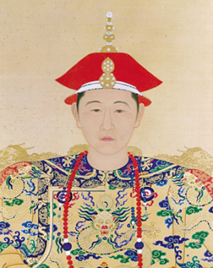 Young emperor Kangxi of China at about age 20, before 1722. Painted by an unknown court painter. Image courtesy of Wikimedia Coimmons.