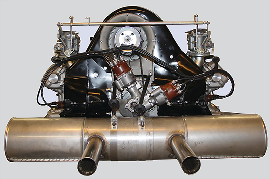 This original 2-liter Carrera engine is designed to power a type 356 Porsche. Estimate: 135,000-270,000 euros. Automobilia Auktion Ladenburg image.