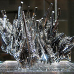 Stibnite specimen at the Carnegie Museum of Natural History.Image courtesy of Wikimedia Commons.
