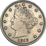 1913 Liberty Head nickel, sold for $3,172,500 on April 25, 2013. Heritage Auctions image.