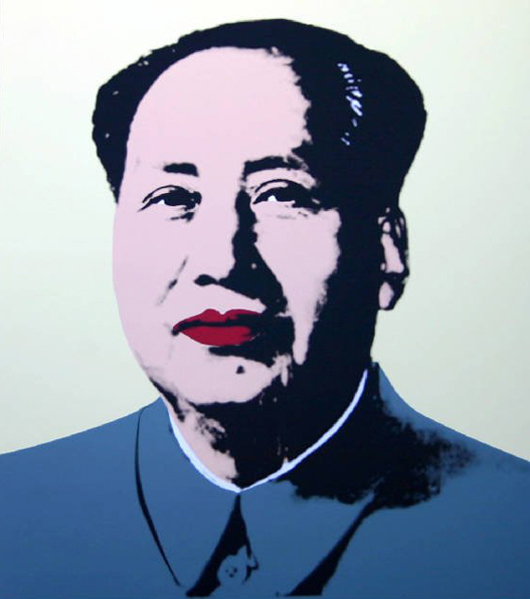 Print of Andy Warhol's Mao Tse-tung. Image courtesy of LiveAuctioneers.com Archive and Art Partner Galerie SPRL. 