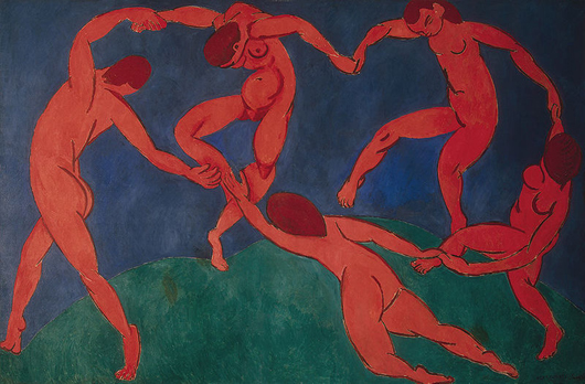 Henri Matisse's 'The Dance,' 1910, at the Hermitage in St. Petersburg. Image courtesy of Wikimedia Commons. 