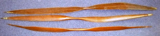 Yorkshire auctioneers Tennants' recent sale of ethnographic material included these three Andaman Island wood bows, which together climbed over an estimate of £600-800 to make £5,800 ($8,975). Image courtesy of Tennants.