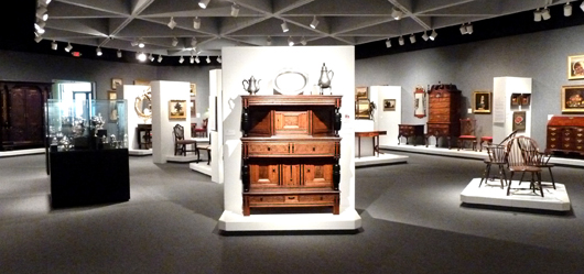 The first look at the gallery shows a panorama of American furniture that yells out to you ‘Hurry’ but don’t.