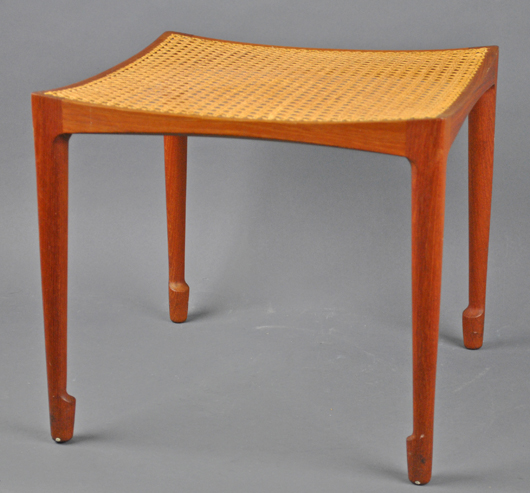 Pair of Danish Modern benches, hammer price: $4,300. Leighton Galleries image.