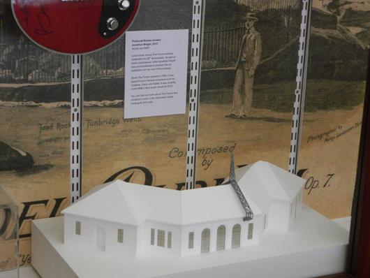 The museum scale model that receives the radio tower transmission and enables visitors to hear it the day after the broadcast. Image provided by the artist.