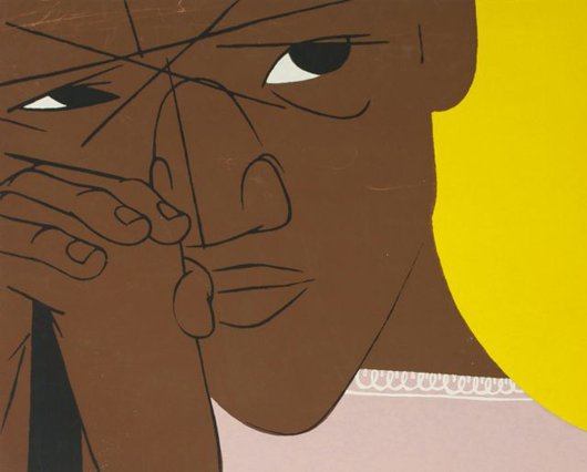 Roy DeCarava (1919-2009) 'Adolescent (Close Up 1949),' screenprint in colors. Gray's Auctioneers image.