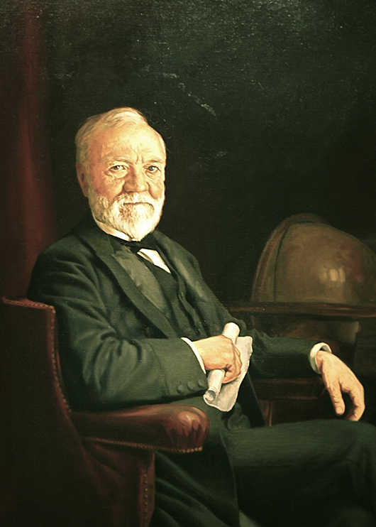 Andrew Carnegie as he appears in the National Portrait Gallery in Washington, D.C. Image by Billy Hathorn, courtesy of Wikimedia Commons.