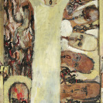 Purvis Young (1943-2010), untitled (Leader of the Peoples), 1991, 52 x 100 inches. Medium: house paint on wood assemblage. Provenance: Grumbacher-Viener collection. Estimate: $50,000 - $75,000. Material Culture image.