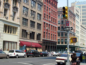 Manhattan's Tribeca neighborhood. Image by AudeVivere. This file is licensed under the Creative Commons Attribution-Share Alike 2.5 Generic license.