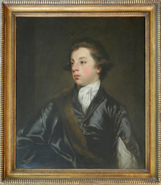 English school oil-on-canvas portrait dated 1776. Stephenson’s image.