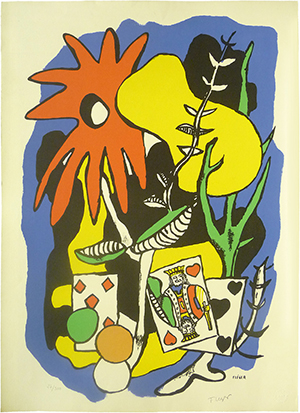 Fernand Leger, ‘King of Hearts with Flowers,’ lithograph, 29 x 21inches. Arthaz Inc. image.