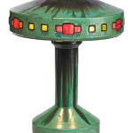 Fulper Vasekraft lamp, circa 1908. Estimate: $12,500-$17,500. Rago Arts and Auction Center image.