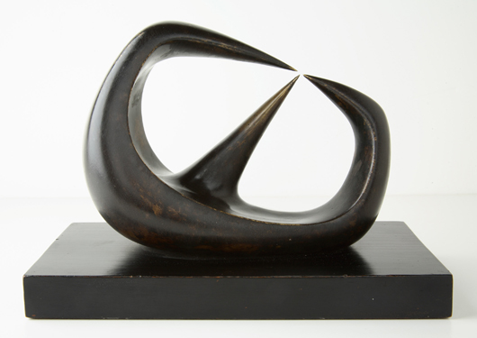 ‘Three Points,’ 1930-1940, Henry Moore, bronze, 5 ½ x 7 1/2 x 3 7/8 inches. © 2012 The Henry Moore Foundation. Extended Loan to the Palm Springs Art Museum from the Collection of Gwendolyn Weiner.