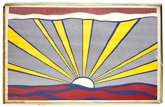 Roy Lichtenstein offset lithograph ‘Sunset.’ Roland Auction image.