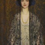 The most visited lot in the online catalog was this painting of a young woman behind black lace curtains by Boston Impressionist Philip Leslie Hale. It ultimately sold for $42,120 (est. $25,000-35,000). Case Antiques image.