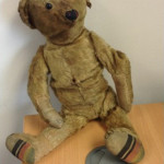 Antique teddy bear left behind over a year ago at Bristol Airport in England. So far no one has claimed the bear. Image courtesy of Bristol Airport.