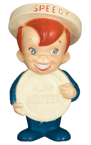 Speedy, the animated pitchman for Alka-Seltzer. Image courtesy of LiveAuctioneers.com archive and Dan Morphy Auctions.