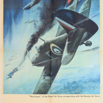 Jobson (dates unknown) ‘Back Them Up!,’ Hurricanes of the RAF co-operating with the Russian Air Force, original WWII poster circa 1940, 76 x 51 cm. Estimate: £250-350. Onslow Auctions Limited image.