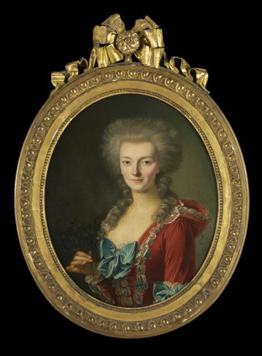 François-Bruno DeShays de Colleville (b. 1732) portrait of a lady, oil on canvas. Gray’s Auctioneers image.