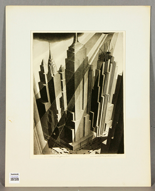 Samuel Margolies,'Man's Canyons,' etching and aquatint. Kaminski's image.