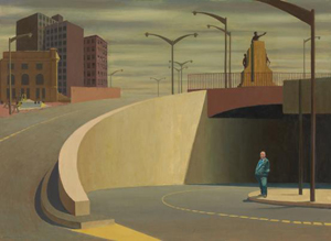 Jeffrey Smart (Australian, 1921-2013), 'Cahill Expressway,' 1962. National Gallery of Victoria, Melbourne. Purchased in 1963. Copyright National Gallery of Victoria.