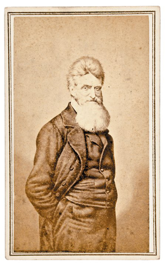 Circa-1858 carte de visite photograph of abolitionist and Harper's Ferry insurrection leader John Brown. Est. $400-500 in Heritage June 29, 2013 auction.