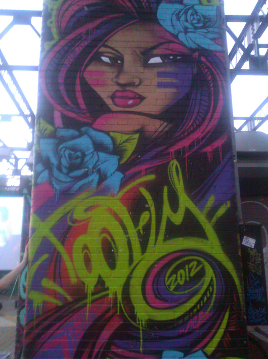 Toofly, Untitled, at Rooftop Legends, New York City. Photo by Ilana Novick