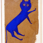 An artwork by one of America's premier self-taught artists is the circa 1939-1942 color on cardboard painting titled 'Blue Cat' by Bill Traylor (1854-1949). Sold for $37,500 at Slotin's May 5, 2007 auction. Image courtesy of LiveAuctioneers.com Archive and Slotin Folk Art.