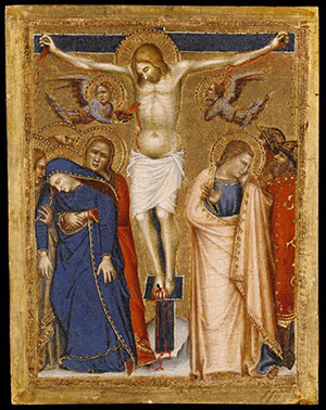 The museum's 14th-century 'Crucifixion' by Puccio Capanna was the first painting to get a pump-probe laser exam. Image courtesy of North Carolina Museum of Art. Gift of the Samuel H. Kress Foundation.