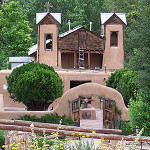 El Santuario de Chimayo shrine in Chimayo, N.M., is a National Historic Landmark. Photo by Andrea Stawitcke. This work is licensed under the Creative Commons Attribution 2.5 License.