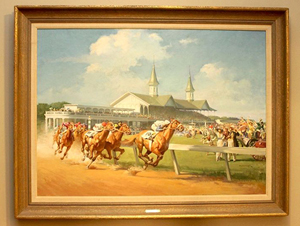 Original oil painting by Haddon ‘Sunny’ Sundblom (1899-1976), titled ‘1914 Kentucky Derby.’ Ahlers & Ogletree image.