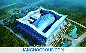 Architectural rendering of Chengdu New Century Global Centre, Paradise Island Marine Park Skylight Project. Designed by Shenzhen Zhongshen Architects Designing Ltd and constructed by JanghoGroup.com. Image courtesy of JanghoGroup.com.